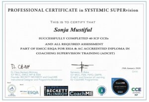 Systemic SUPERvision Completed 40 ICF CCEs